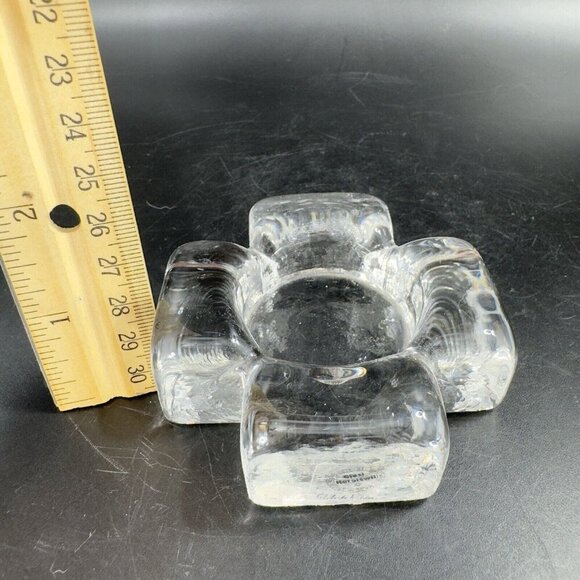 Glasi Hergiswil Handblown Clear Glass Roberto Niederer Tea Light Holder Single - Picture 5 of 11